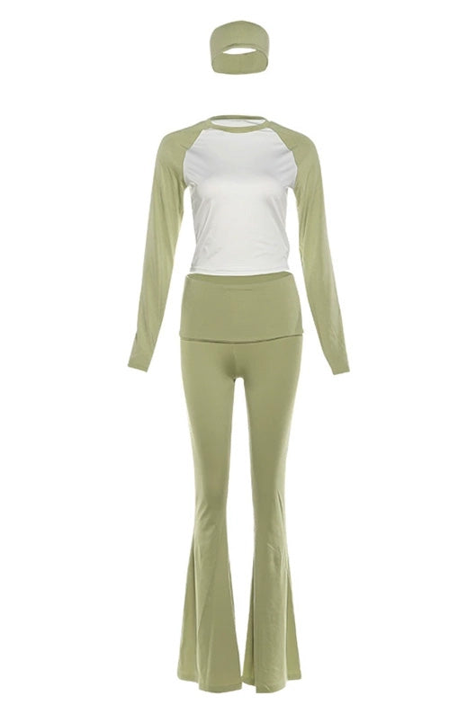 Two Tone Top and Pants Set LavishDaily
