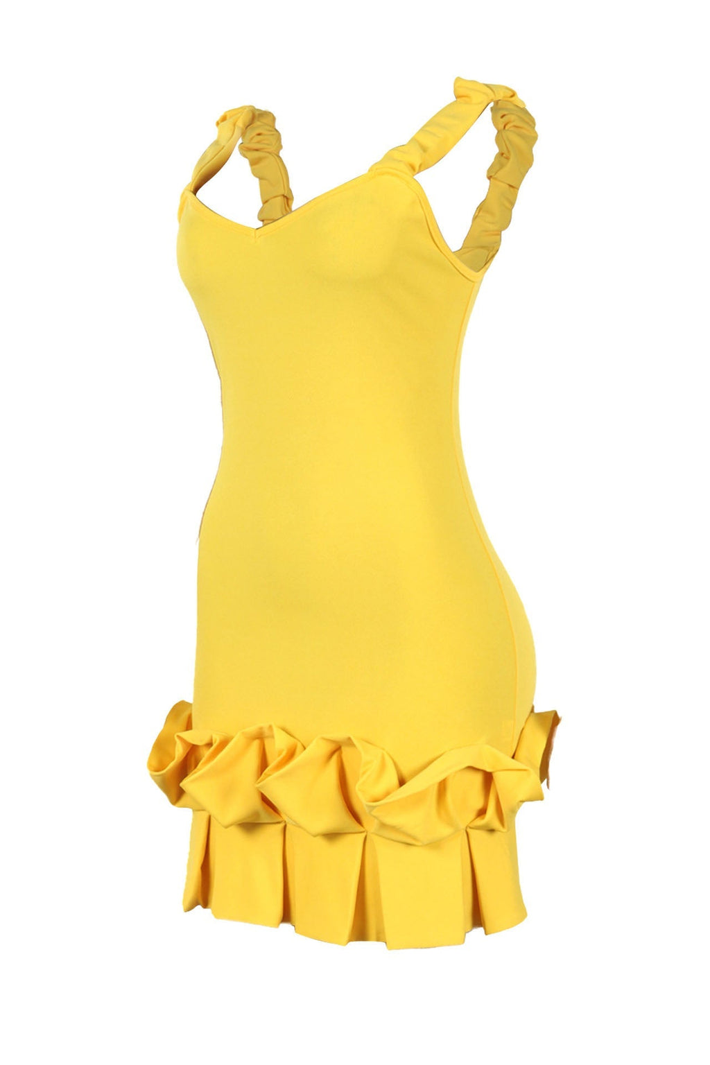 Ruffle Hem Bodycon Party Mini Dress Lavish Daily