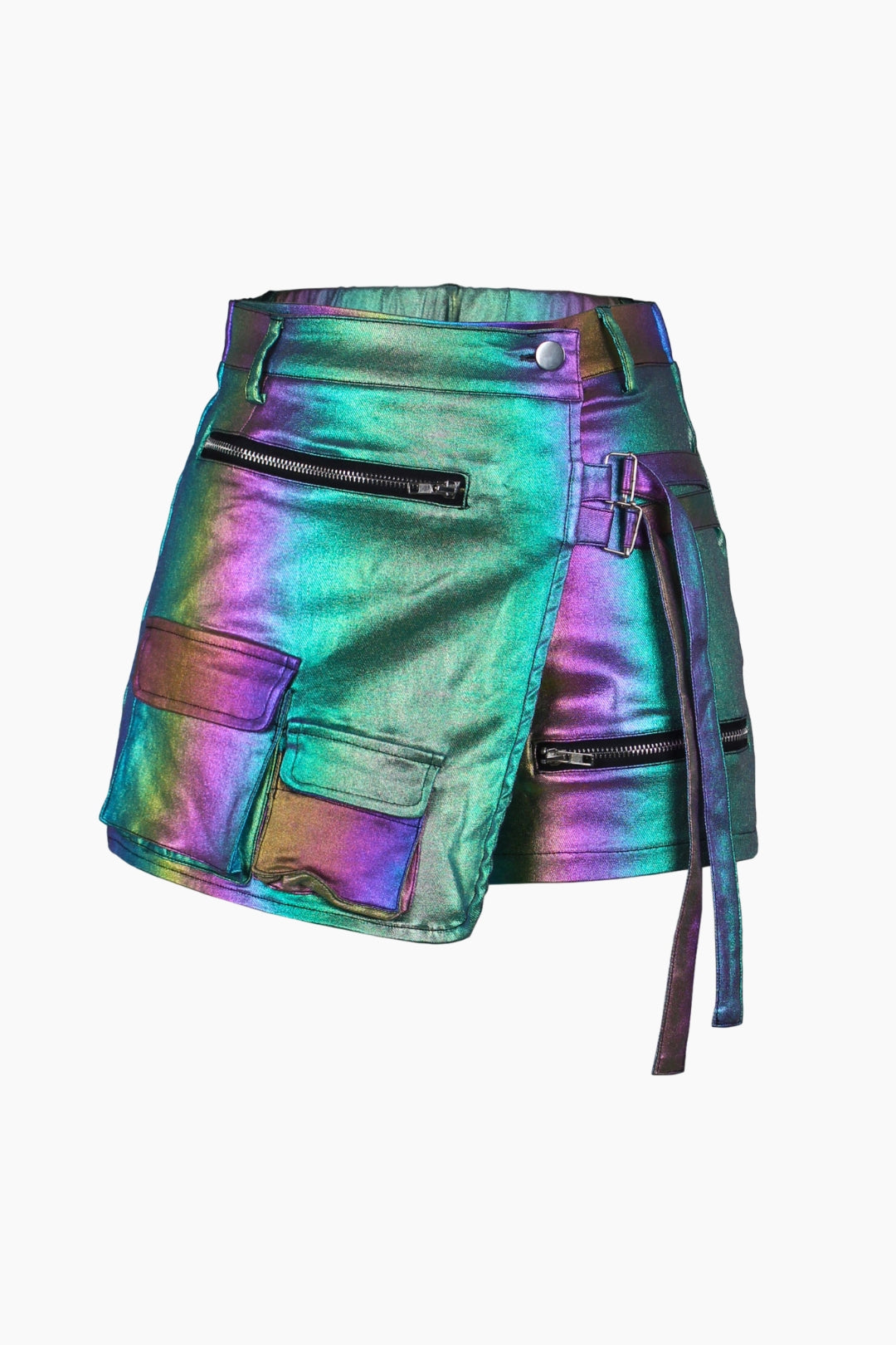 Asymmetrical Hem Skort Lavish Daily
