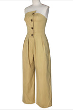 Strapless Wide-Leg Jumpsuit Lavish Daily