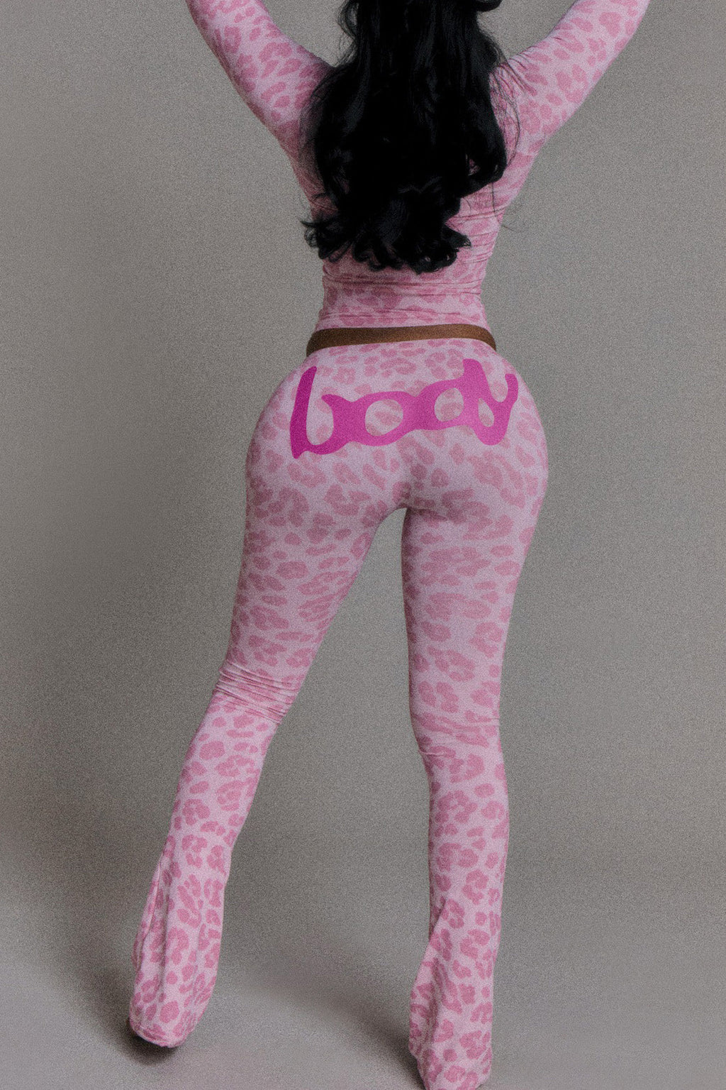 Print Long Sleeve Hooded Top Slim Fit Pants Set Lavish Daily