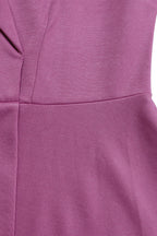Three-Quarter Sleeve Ruched Waist Dress Lavish Daily