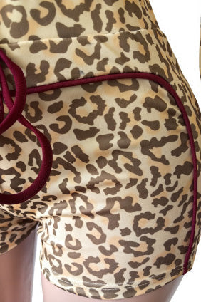 Leopard Print Long Sleeve Stretch Set Lavish Daily