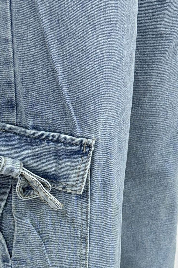 Low Rise Wide Leg Cargo Jeans Lavish Daily
