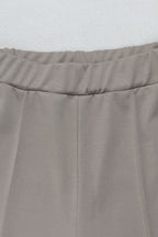 V-Neck Long Sleeve Stretch Fitted Two-Piece Set Lavish Daily