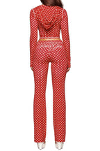 Polka Dot Zip Crop & Flare Set Lavish Daily