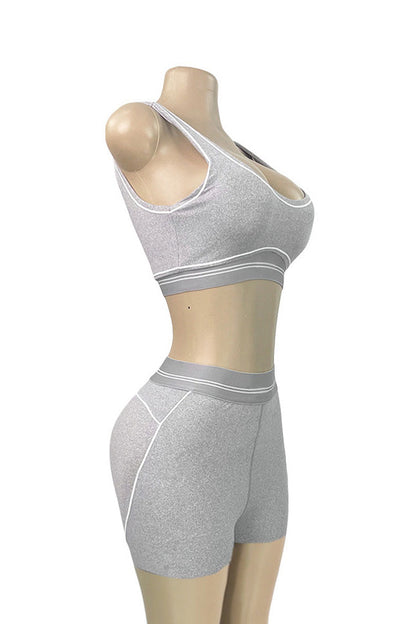 Contour Piping Biker Short Set Lavish Daily