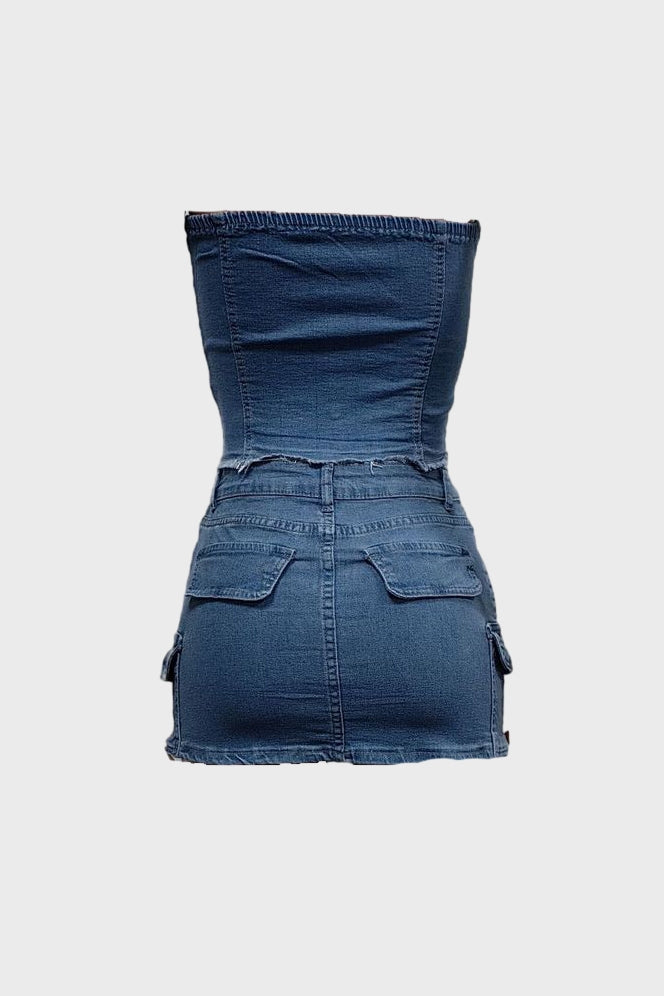 Denim Skirt Sets Lavish Daily