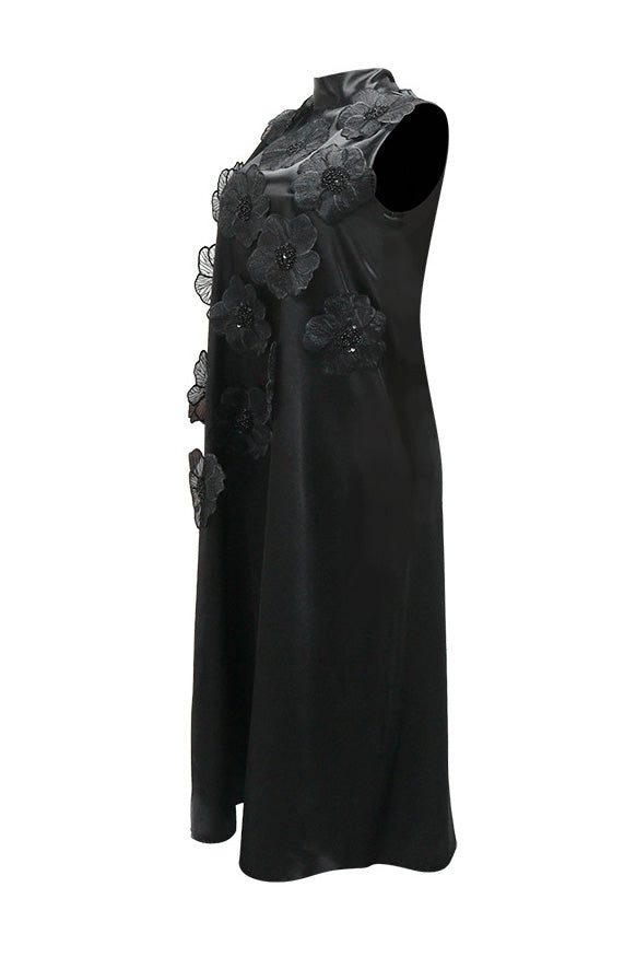 Sleeveless Crew Neck Maxi Dress Lavish Daily