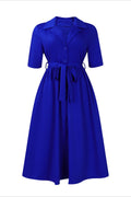 V Neck Suit Collar Office Lady Dress Lavish Daily