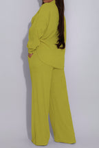 Pleated Utility Palazzo Two-Piece Set Lavish Daily