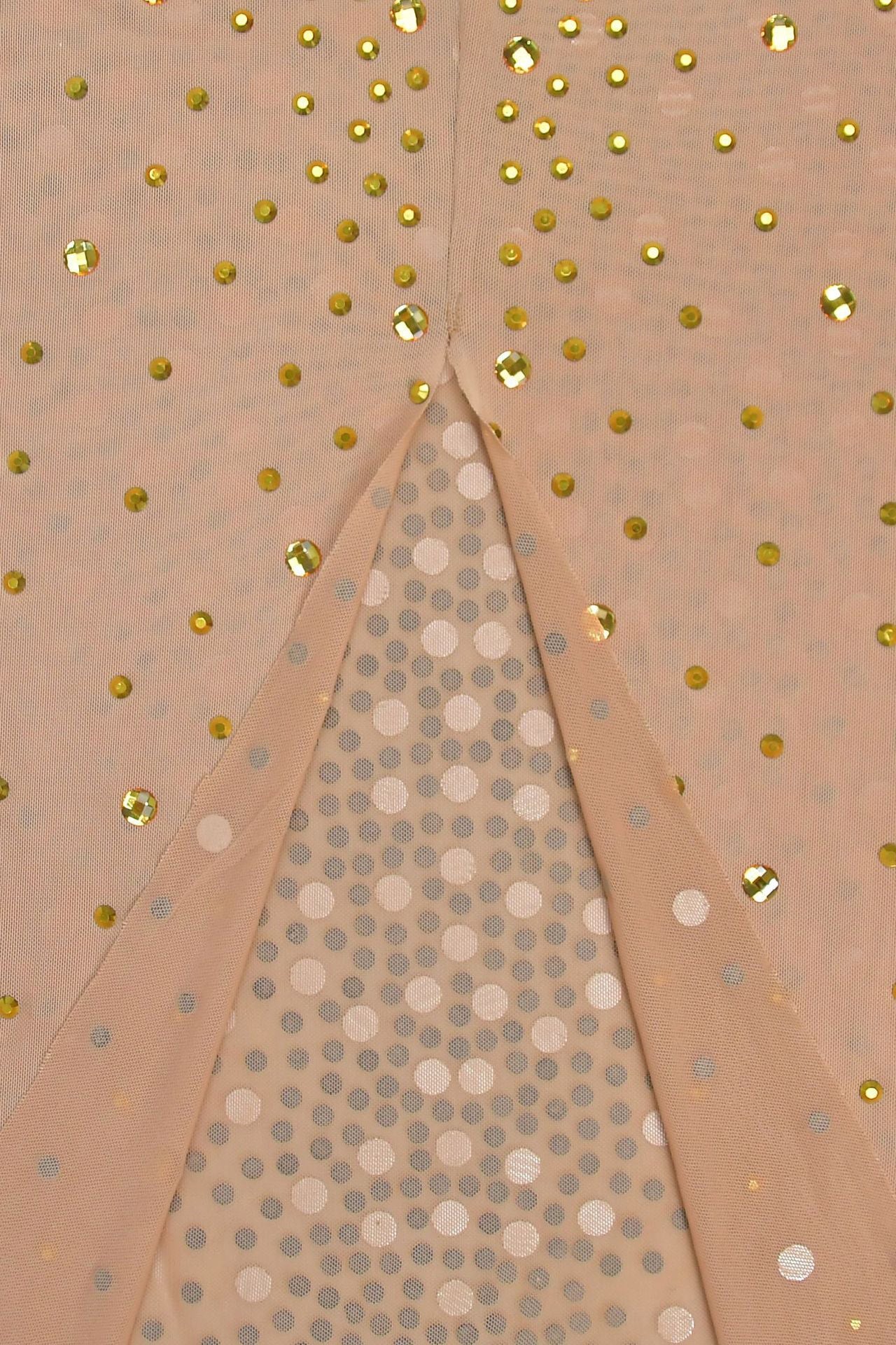 Sheer Mesh Rhinestone Bodycon Dress LavishDaily