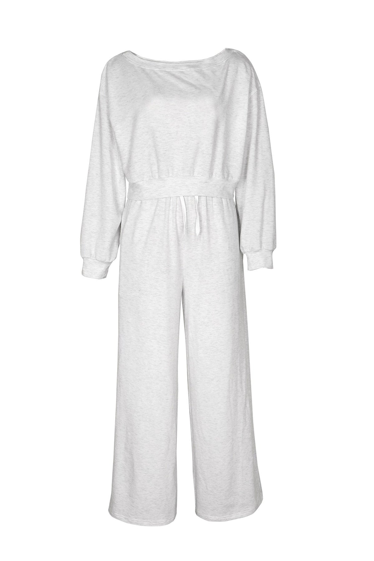 Off-Shoulder Sweatshirt & Wide-Leg Pants Set Lavish Daily