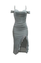 Stylish Soiree Cold Shoulder Midi Dress Lavish Daily