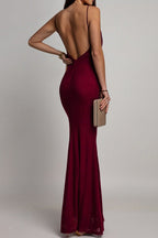 Rhinestone and Pearl Mesh Mermaid Maxi Dress Lavish Daily