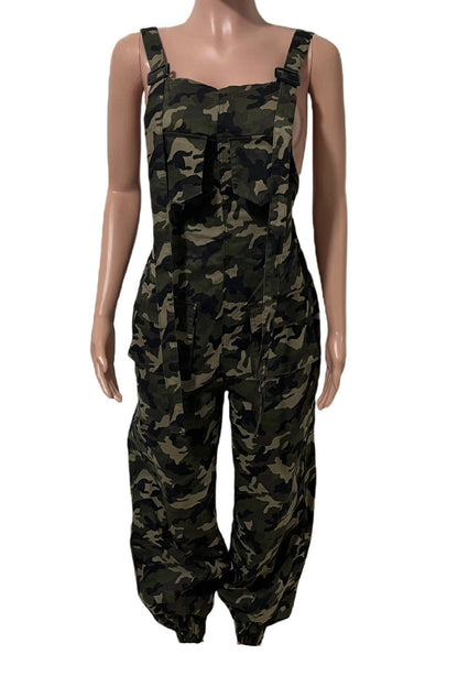 Camouflage Print Baggy Cargo Jumpsuit Lavish Daily