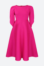 Elegant 3/4 Petal Sleeve Long Midi Dress Lavish Daily