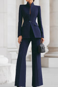 Single Button Blazer and Pants Set Lavish Daily