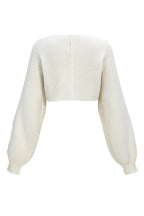 Knit V-Neck Long-Sleeve Top Lavish Daily
