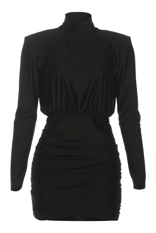 Mini Turtleneck Long Sleeve Bodycon Dress Lavish Daily