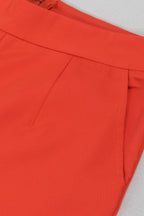 Solid Color Notch Lapel Long Suit Two-Piece Set Lavish Daily