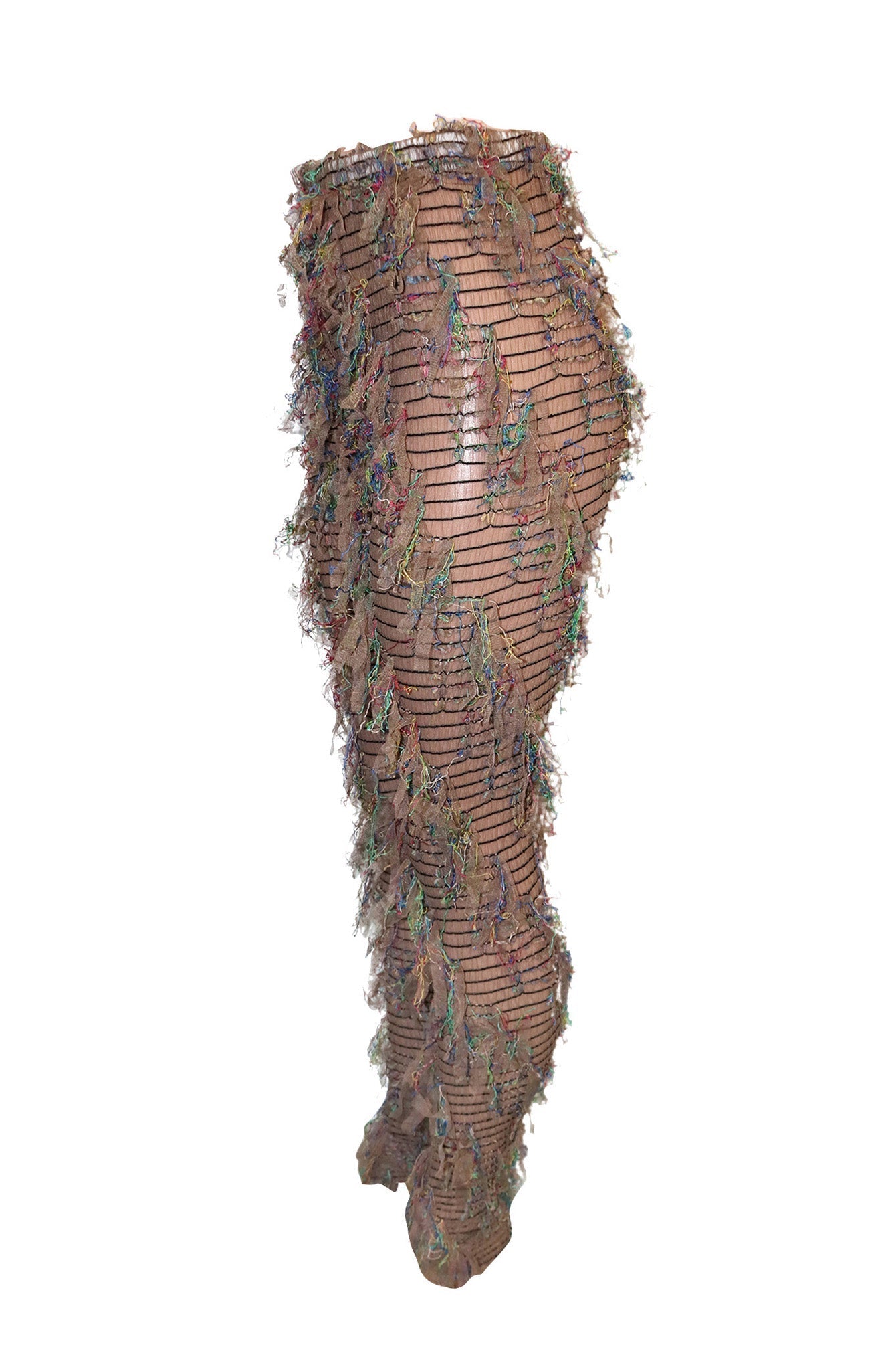 Fringe Sheer Mesh Straight Leg Pants Lavish Daily