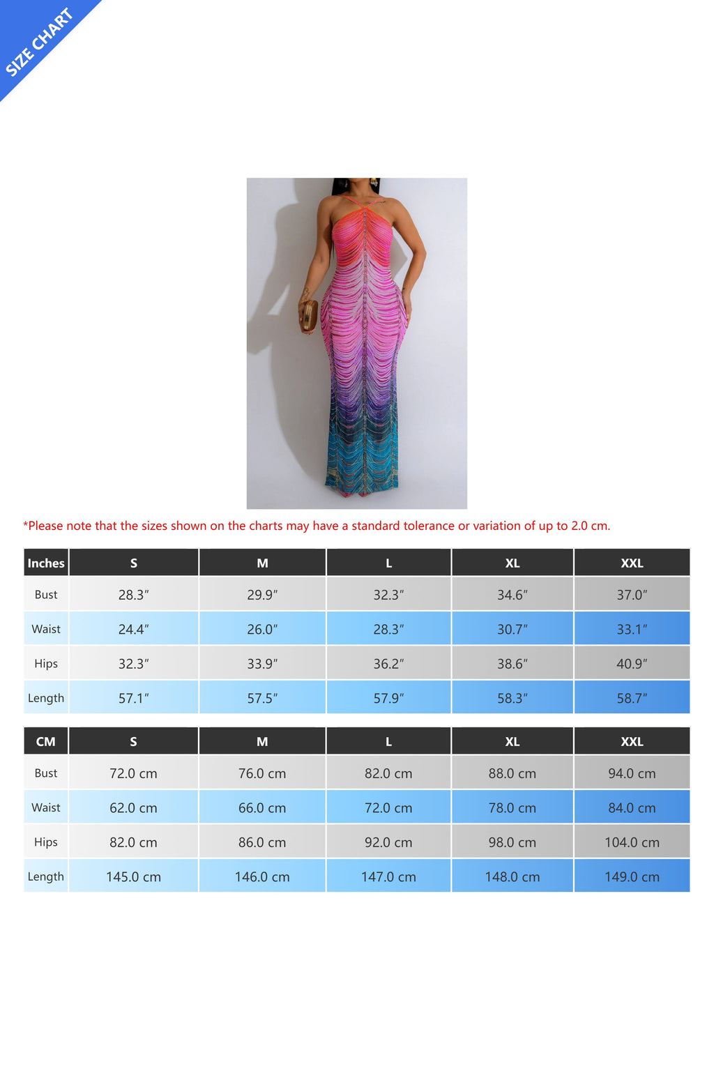 Rainbow Sleeveless Rhinestone Embellished Maxi Dress Lavish Daily