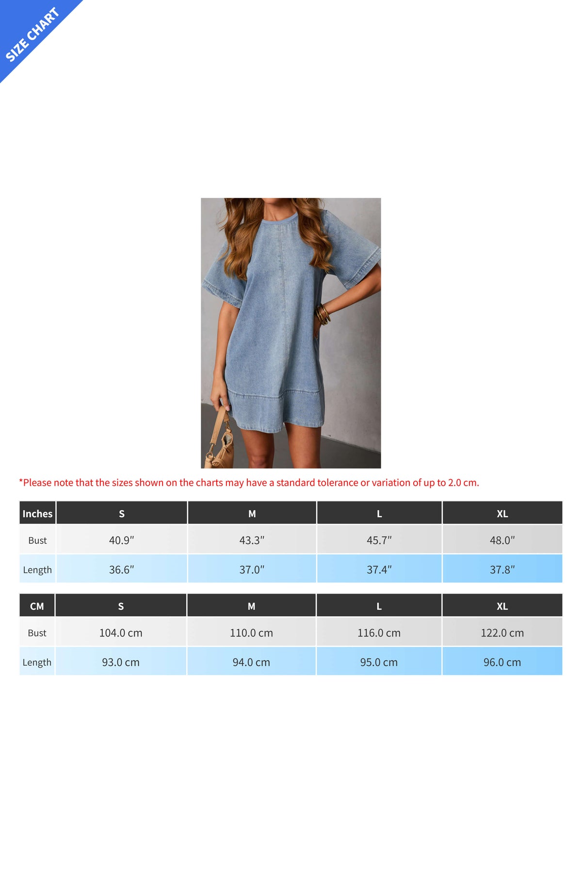 Light Wash Denim T-Shirt Dress Lavish Daily