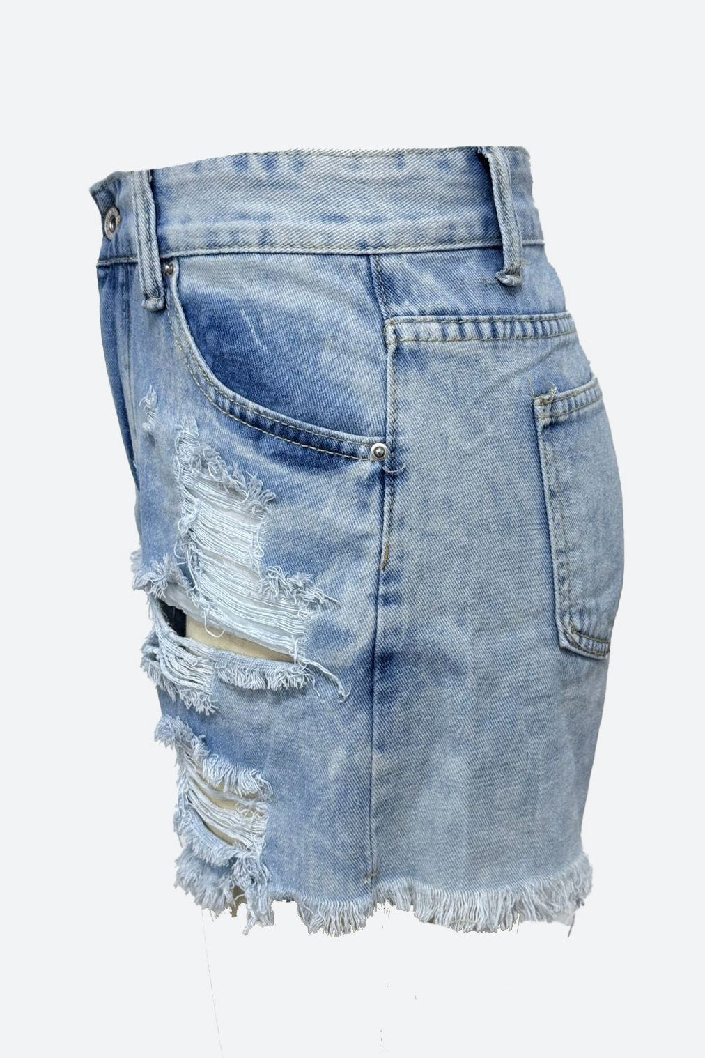 Frayed Hem Destroyed Jean Shorts Lavish Daily