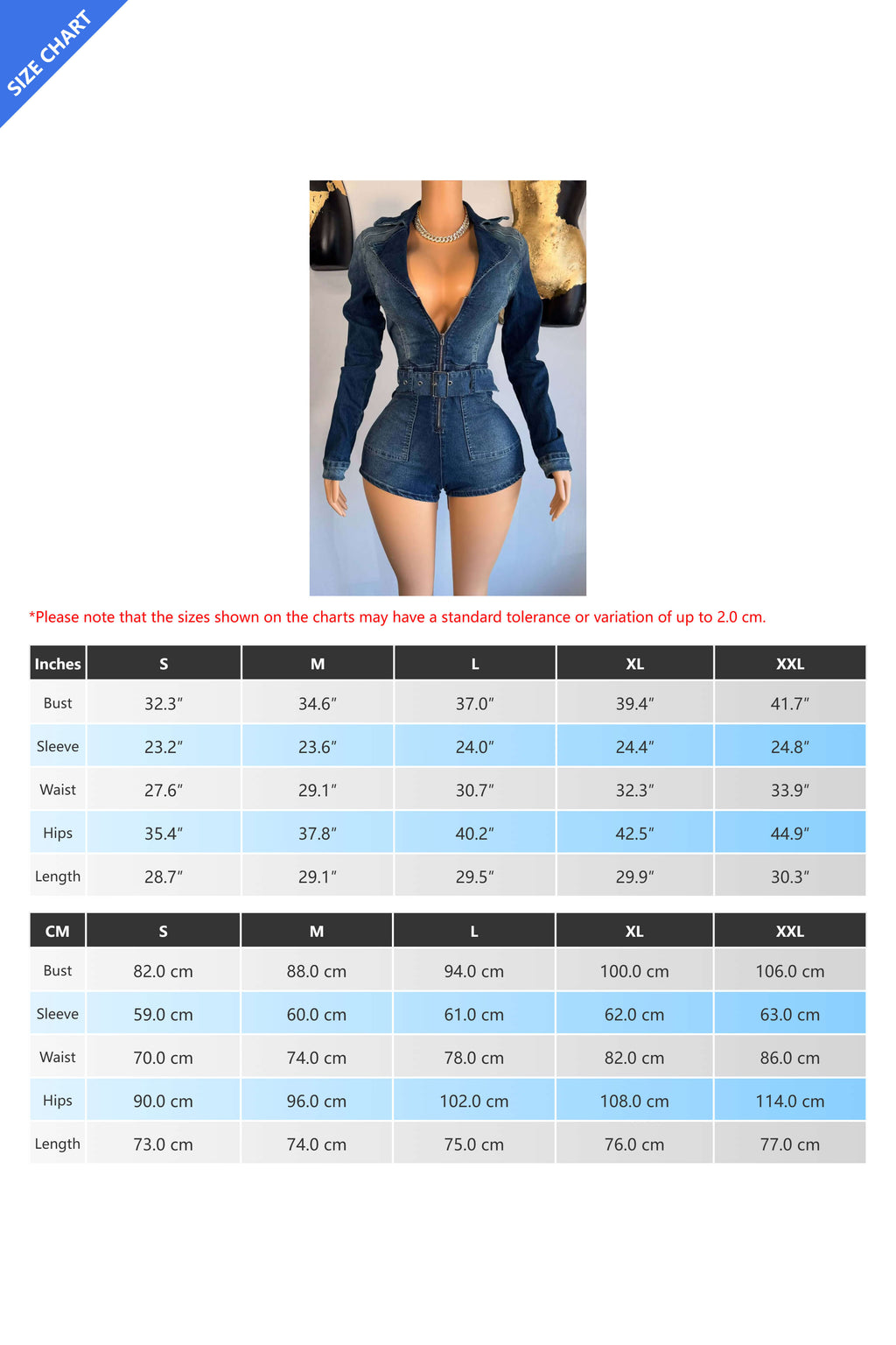 Denim Stretch Romper Lavish Daily