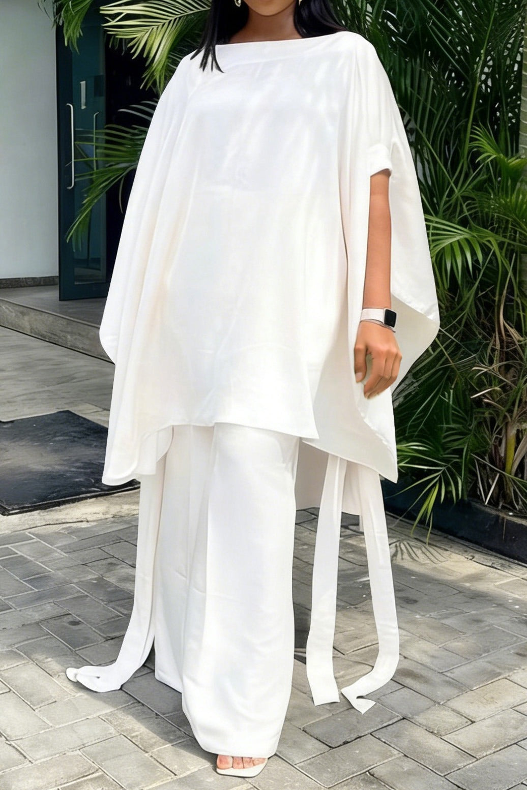 Plus Size Cape & Palazzo Pant Set LavishDaily
