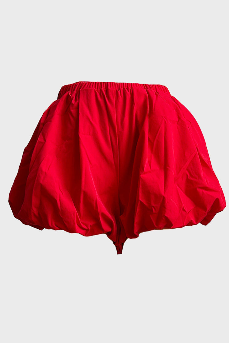 Bubble High Waist Puffy Pleated Shorts Lavish Daily