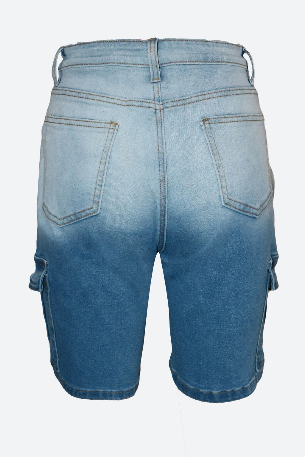 Color-Fade Ripped Jeans Shorts Lavish Daily