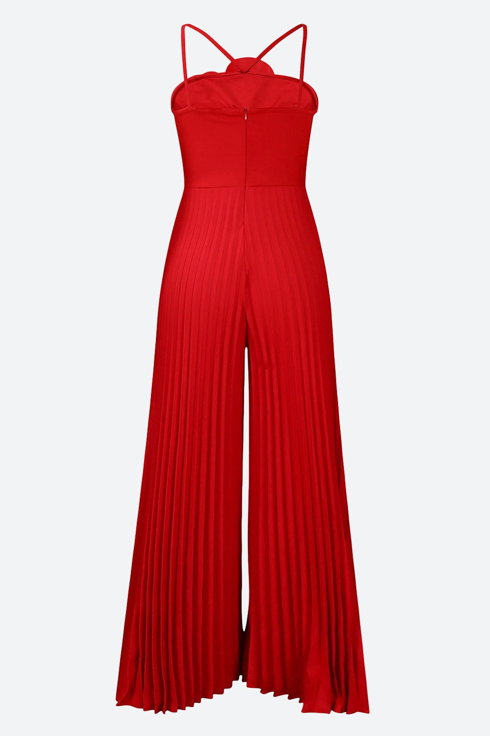 Floral Solid Color Pleated Jumpsuit Lavish Daily