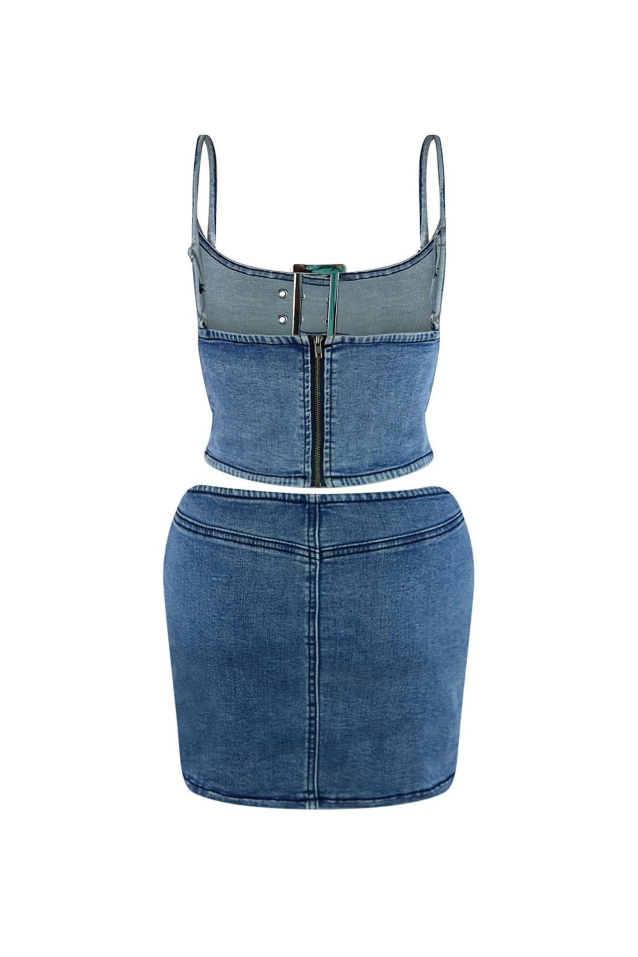 Denim Skirt Set Lavish Daily