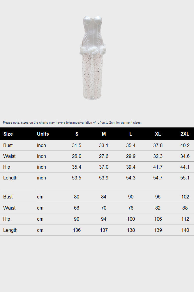 Strapless Sequin Mesh Dress Lavish Daily