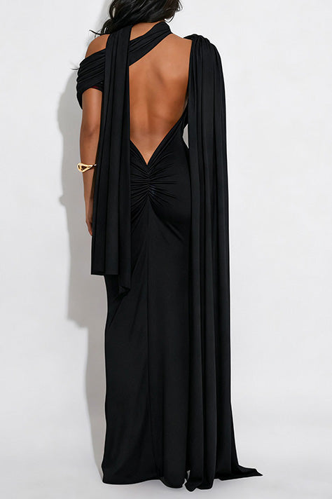 Elegant Pleated Maxi Dress Lavish Daily