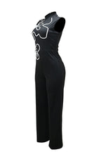 Round Neck Slim Sleeveless Floral Print Jumpsuit Lavish Daily