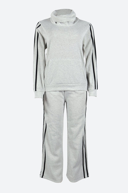 Side Stripe Sweatshirt & Pants Set Lavish Daily