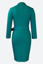 Long Sleeve Double Breasted Midi Dress Lavish Daily