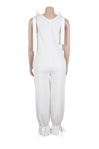 Bandage Casual Style Loose Jumpsuit Lavish Daily