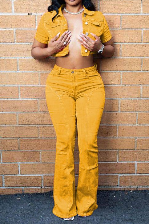 Denim Two Piece Set Lavish Daily