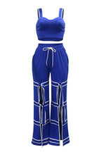 Stretch Sling Crop Vest Slit Wide Leg Pants Set Lavish Daily