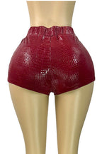 Stretch Faux Leather Bodycon Shorts Lavish Daily