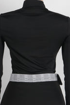 Mock-Neck Tee & Plaid Combo Skirt Set Lavish Daily