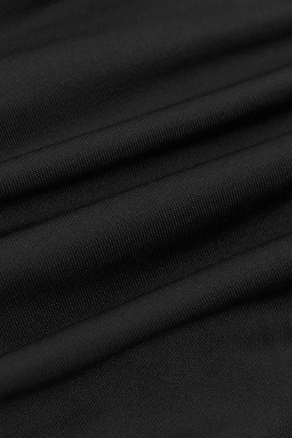 Plunging Halter Ruched Cutout Mini Dress Lavish Daily