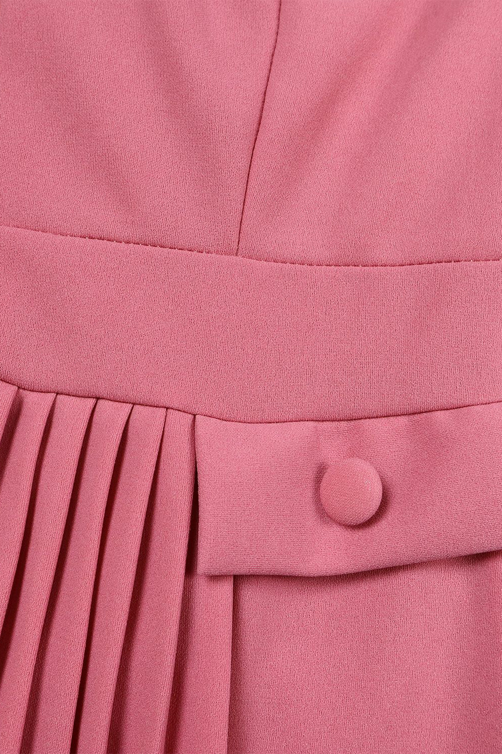 Elegant Solid Pleated Dress Lavish Daily