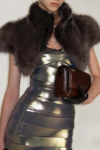 Cropped Faux Fur Jacket Lavish Daily