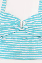 Jacquard Stripe 2-Piece Set with Crop Top & Pants Lavish Daily