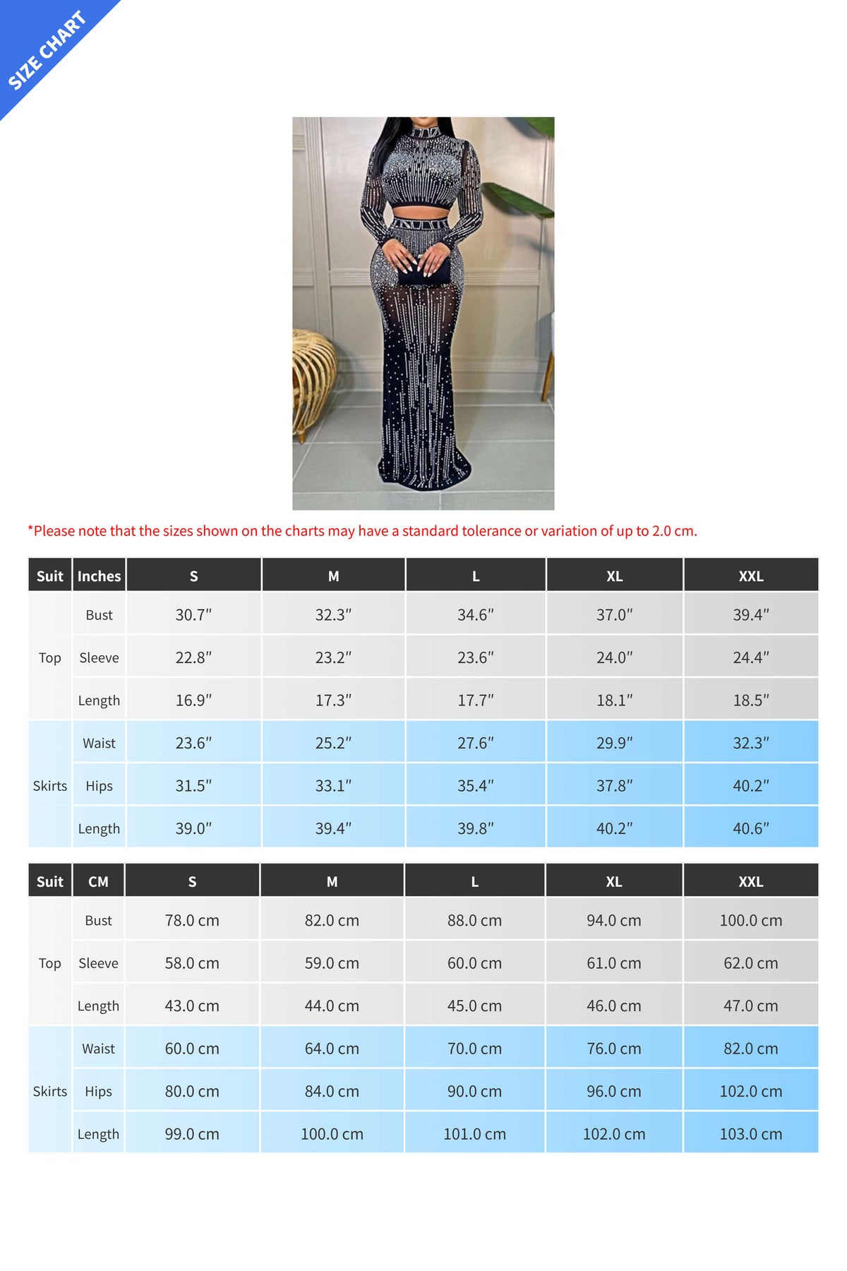 Rhinestone Mesh Illusion Two-Piece Maxi Set Lavish Daily